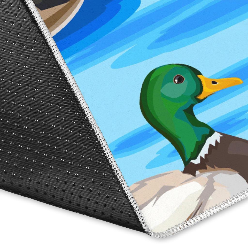 Duck Mallard Pattern Print Floor Mat-grizzshop
