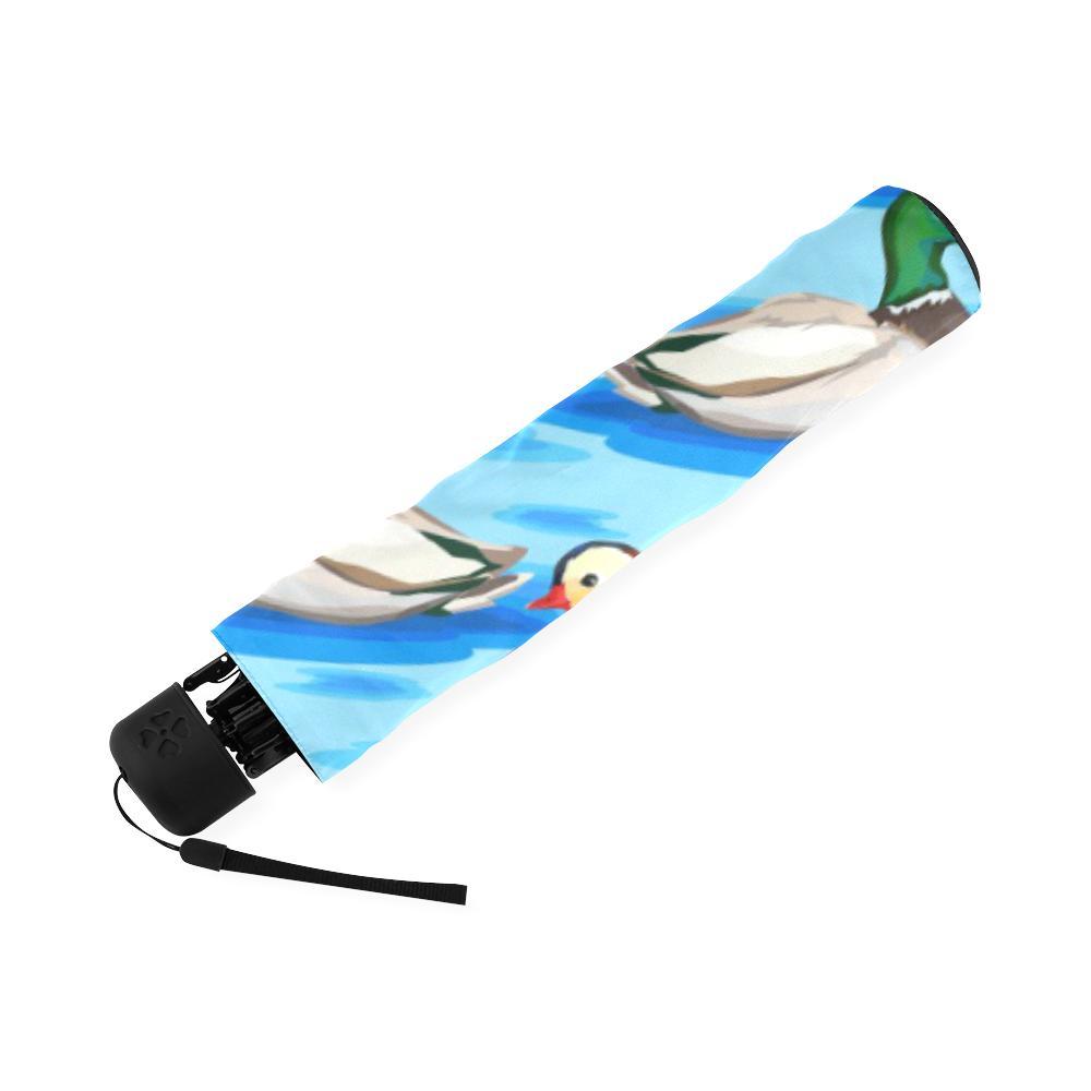 Duck Mallard Pattern Print Foldable Umbrella-grizzshop