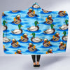 Duck Mallard Pattern Print Hooded Blanket-grizzshop