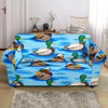 Duck Mallard Pattern Print Loveseat Cover-grizzshop