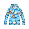 Duck Mallard Pattern Print Women Pullover Hoodie-grizzshop