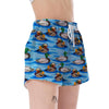 Duck Mallard Pattern Print Women's Shorts-grizzshop