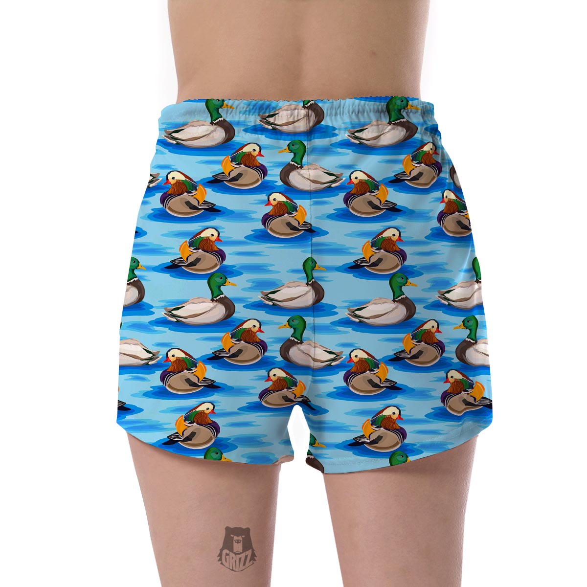 Duck Mallard Pattern Print Women's Shorts-grizzshop