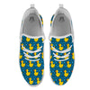 Duck Rubber Pixel Print Pattern White Athletic Shoes-grizzshop