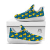 Duck Rubber Pixel Print Pattern White Athletic Shoes-grizzshop