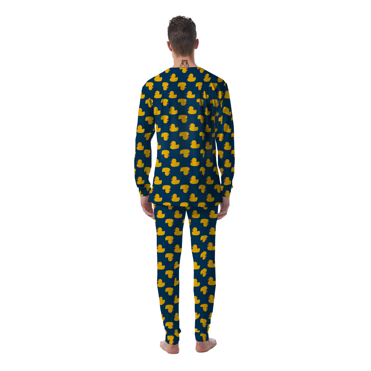 Ducks Rubber Yellow Print Pattern Men's Pajamas-grizzshop