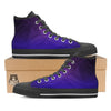 EDM Wave Purple And Blue Print Black High Top Shoes-grizzshop