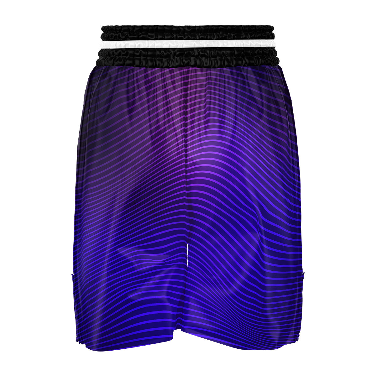 EDM Wave Purple And Blue Print Boxing Shorts-grizzshop