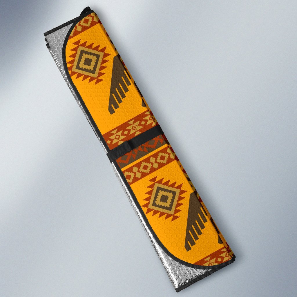 Eagle Aztec Pattern Print Car Sun Shade-grizzshop