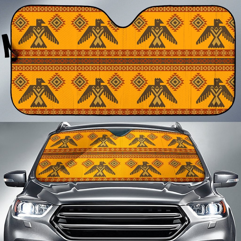 Eagle Aztec Pattern Print Car Sun Shade-grizzshop