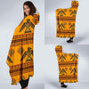 Eagle Aztec Pattern Print Hooded Blanket-grizzshop