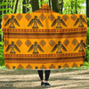 Eagle Aztec Pattern Print Hooded Blanket-grizzshop