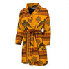 Eagle Aztec Pattern Print Men Long Robe-grizzshop