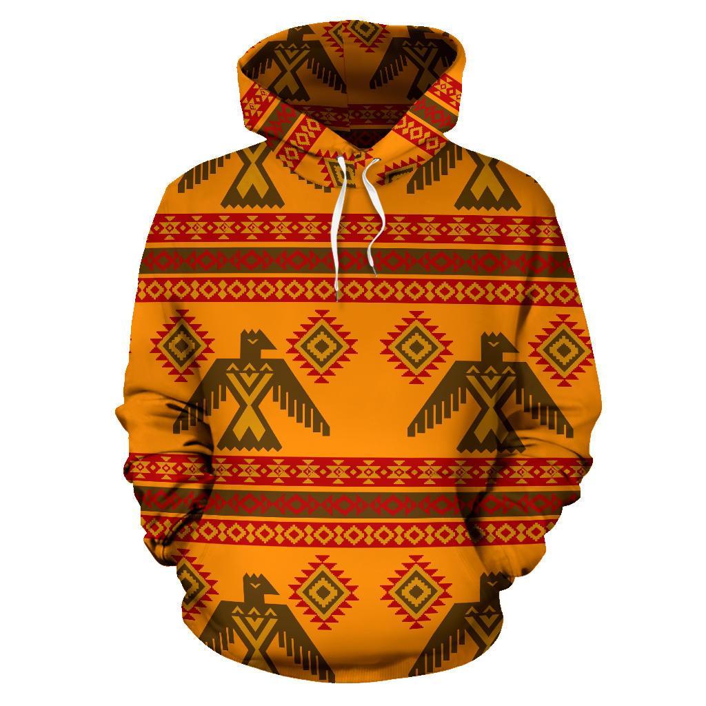 Eagle Aztec Pattern Print Men Women Pullover Hoodie-grizzshop