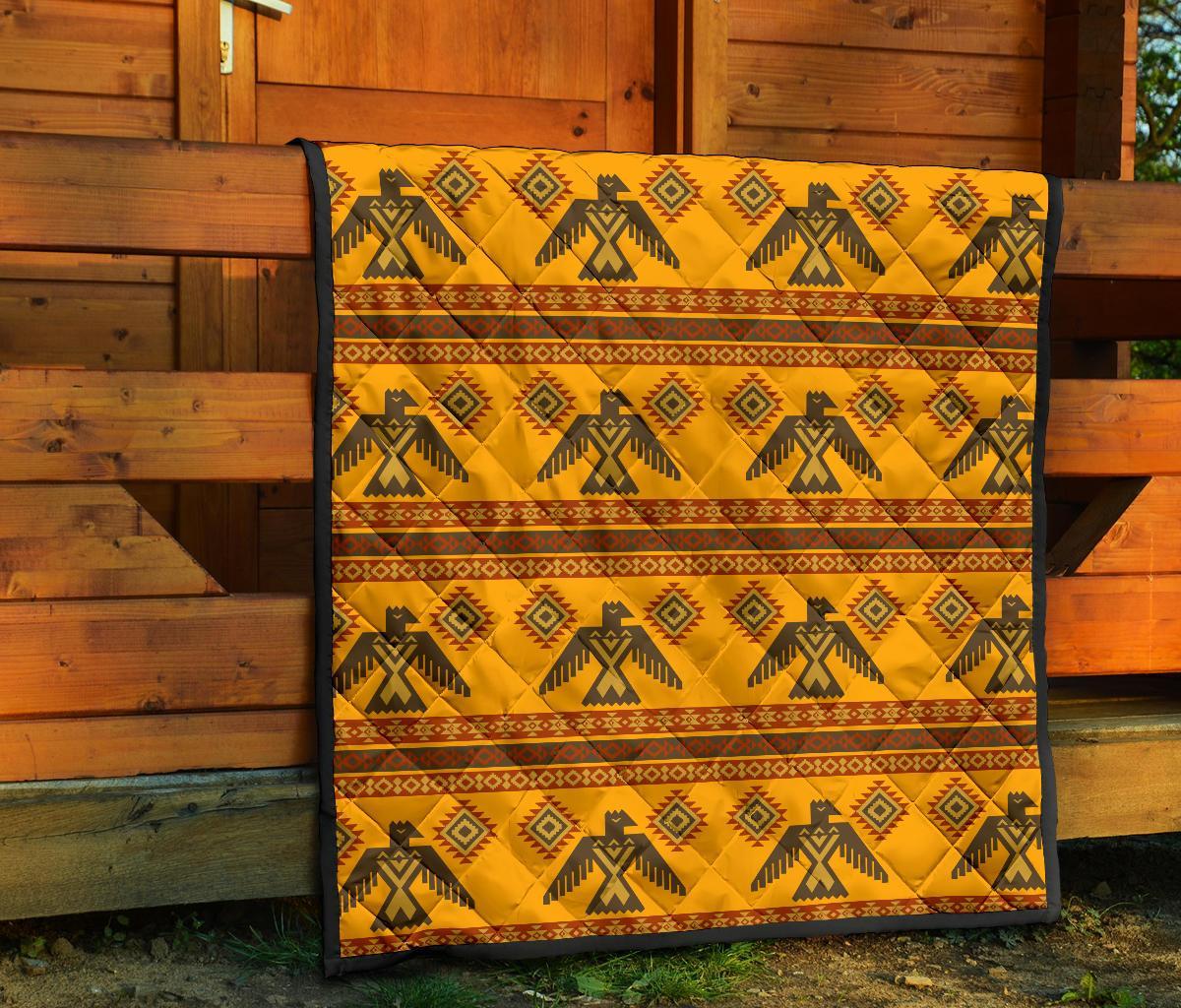 Eagle Aztec Pattern Print Quilt-grizzshop