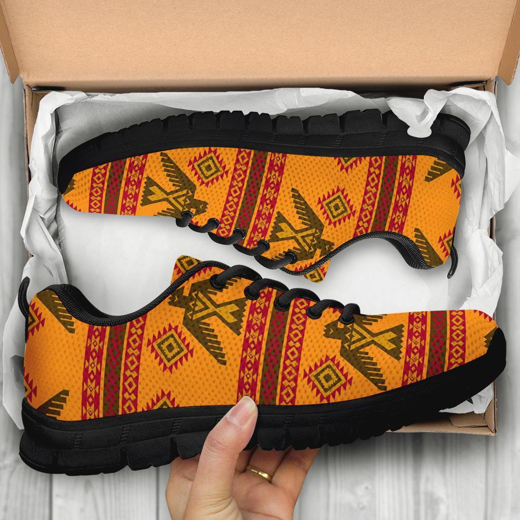 Eagle Aztec Pattern Print Sneaker Shoes For Men Women-grizzshop