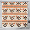 Eagle Aztec Print Pattern Bathroom Shower Curtain-grizzshop