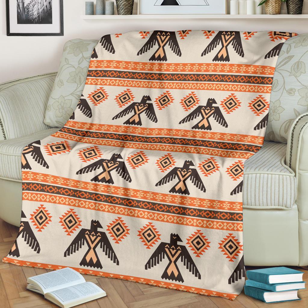 Eagle Aztec Print Pattern Blanket-grizzshop