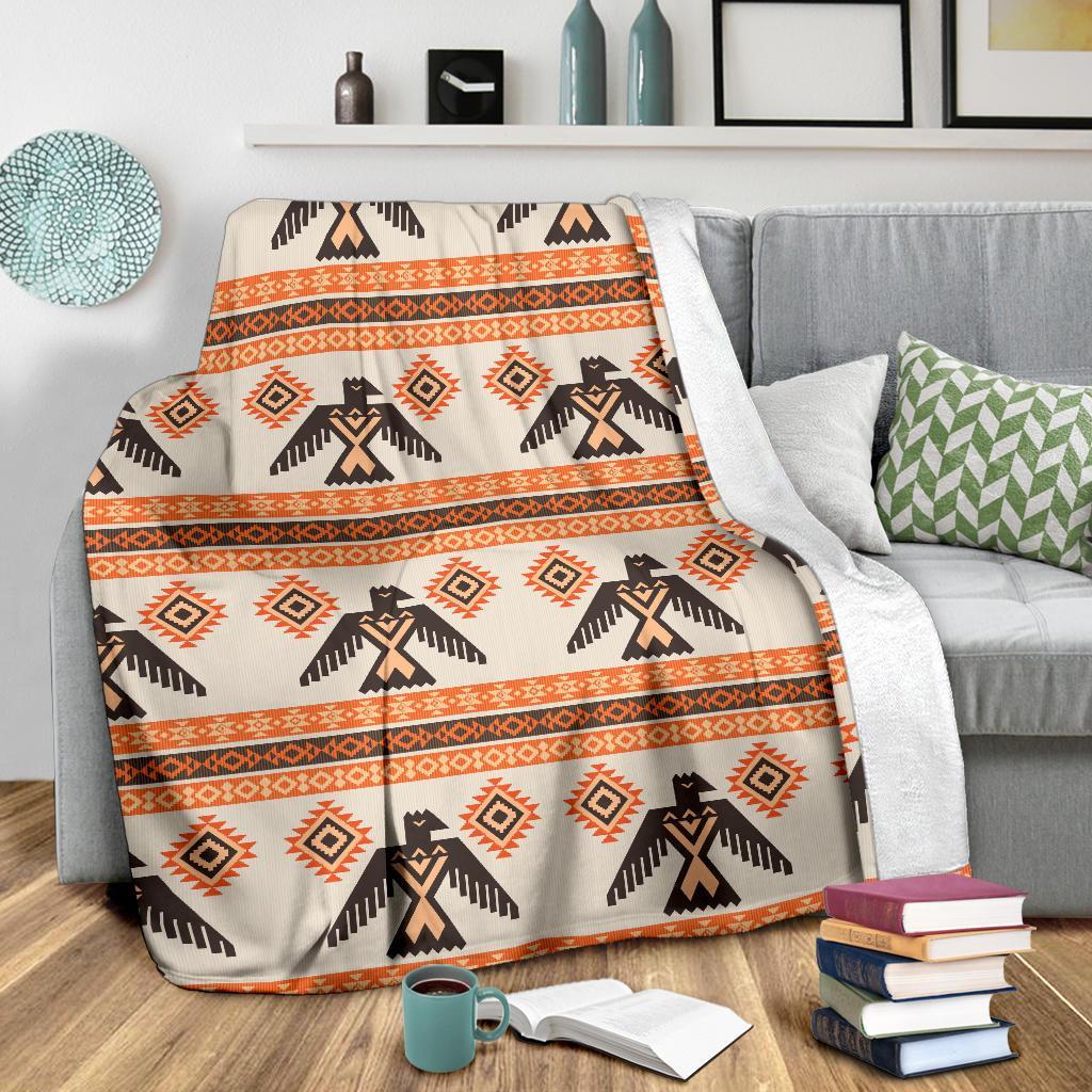 Eagle Aztec Print Pattern Blanket-grizzshop