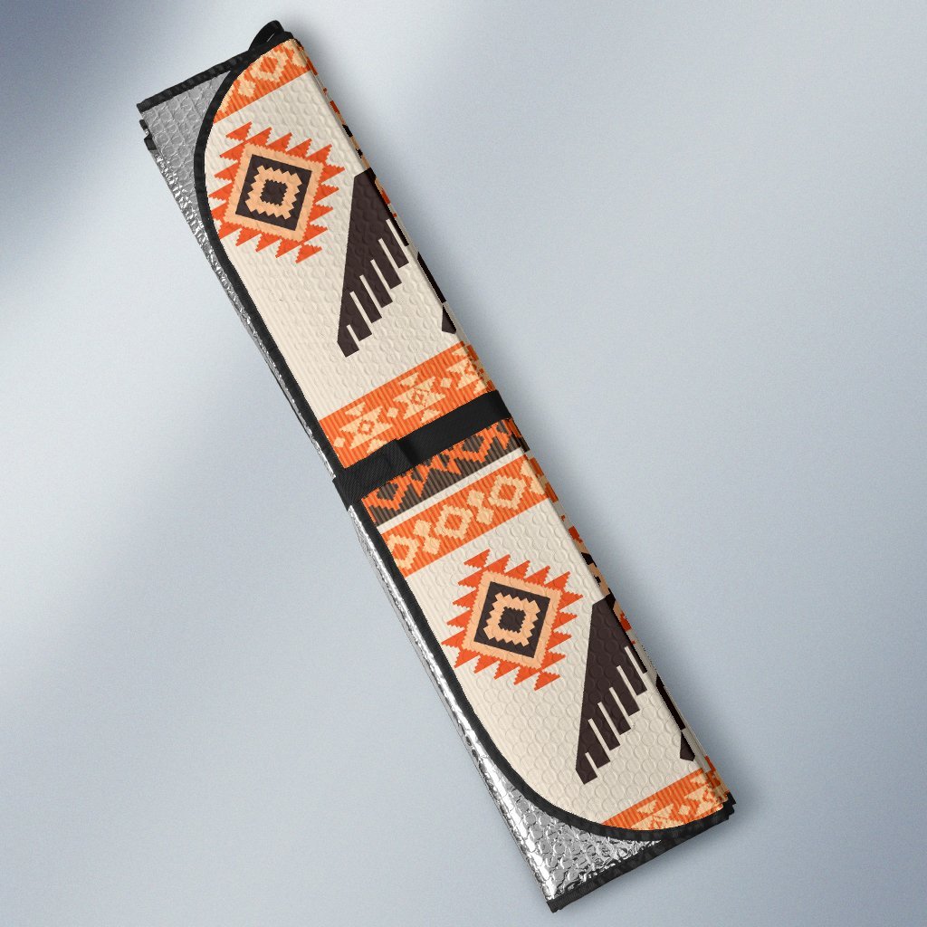 Eagle Aztec Print Pattern Car Sun Shade-grizzshop