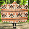 Eagle Aztec Print Pattern Hooded Blanket-grizzshop