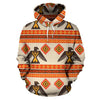 Eagle Aztec Print Pattern Men Women Pullover Hoodie-grizzshop