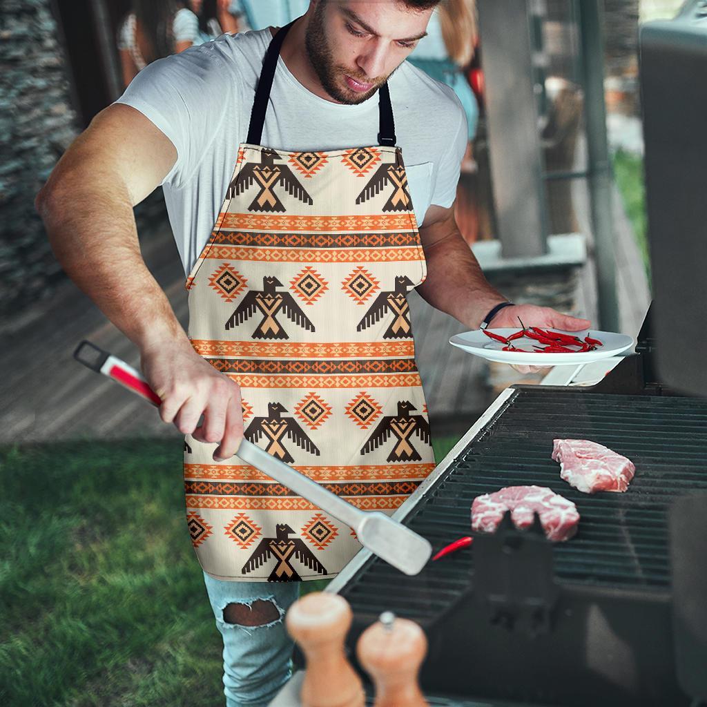 Eagle Aztec Print Pattern Men's Apron-grizzshop