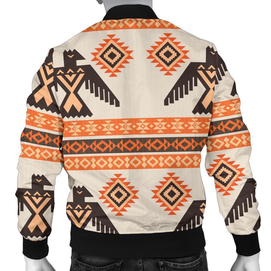 Eagle Aztec Print Pattern Men's Bomber Jacket-grizzshop