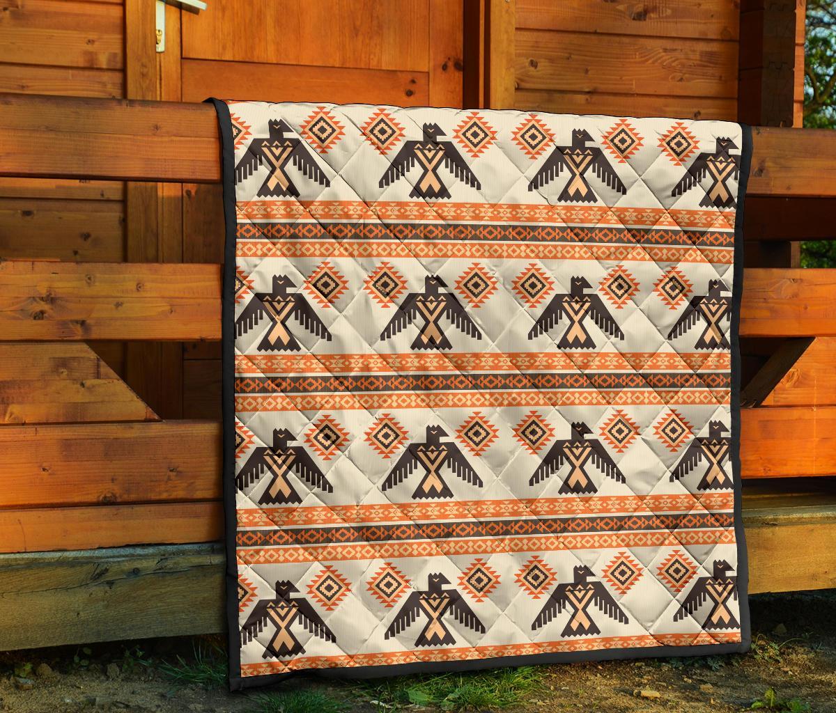 Eagle Aztec Print Pattern Quilt-grizzshop