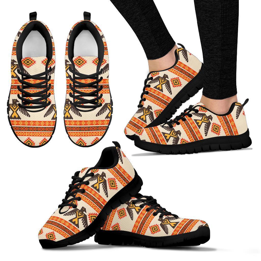 Eagle Aztec Print Pattern Sneaker Shoes For Men Women-grizzshop