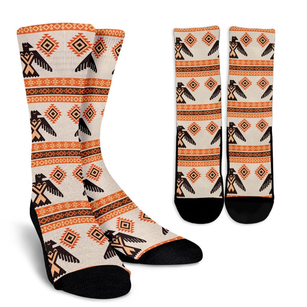 Eagle Aztec Print Pattern Unisex Crew Socks-grizzshop