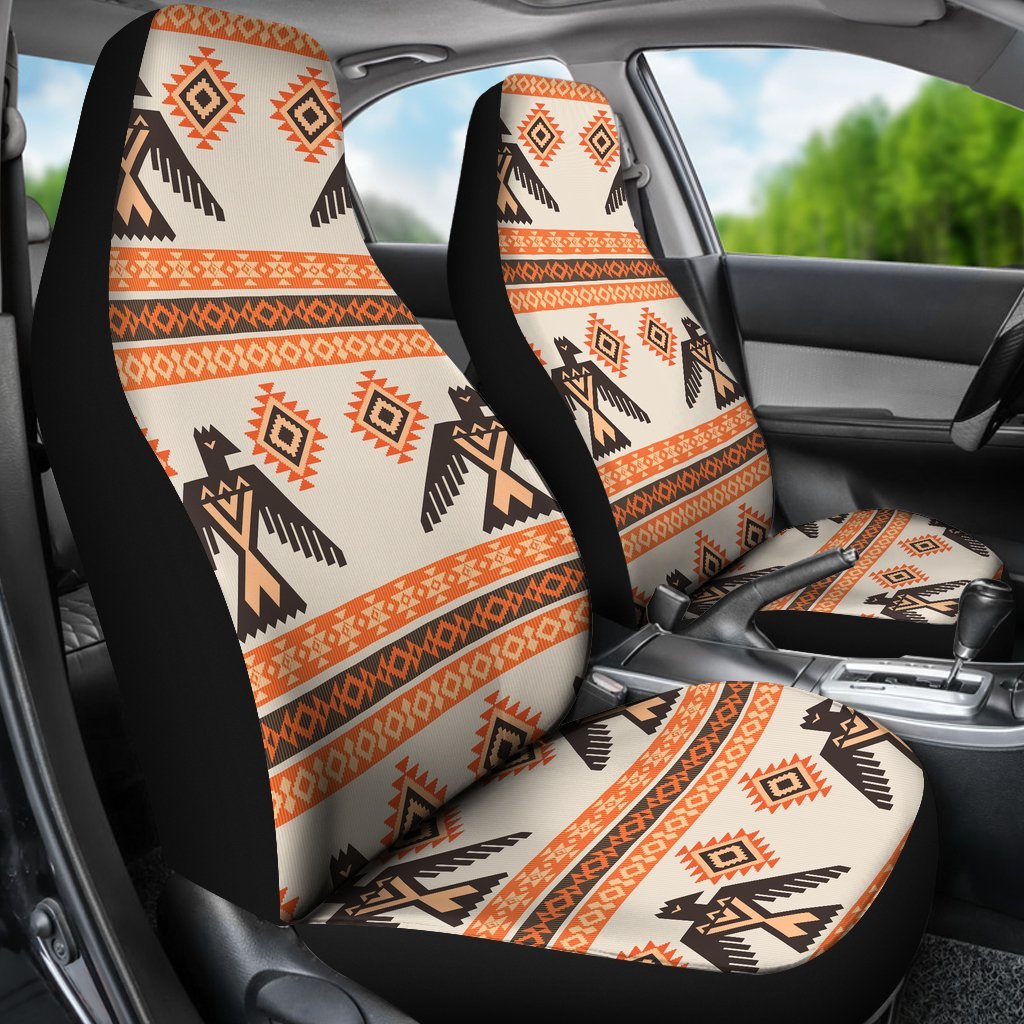 Eagle Aztec Print Pattern Universal Fit Car Seat Covers-grizzshop