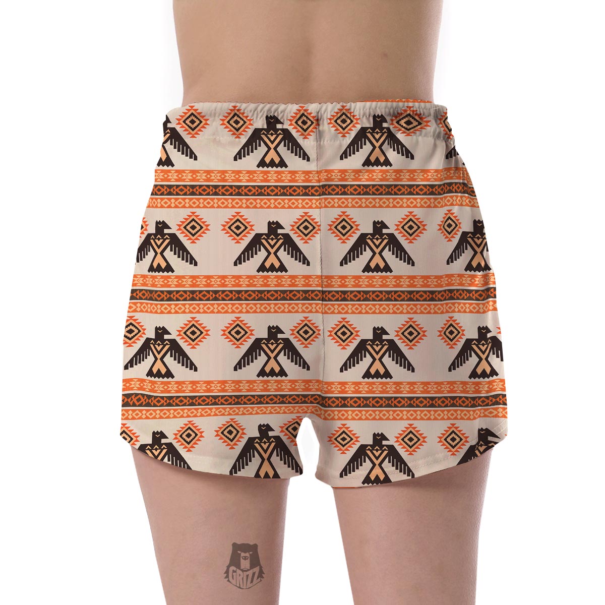 Eagle Aztec Print Pattern Women's Shorts-grizzshop