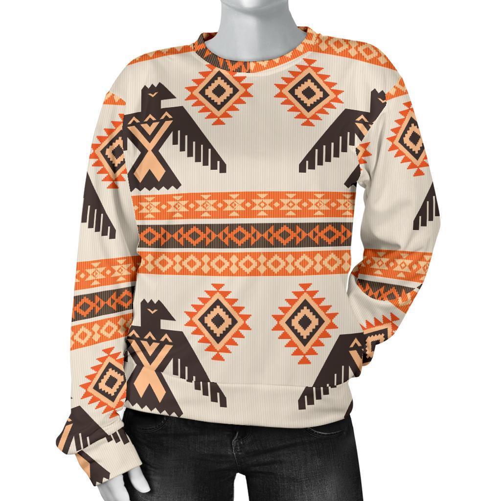 Eagle Aztec Print Pattern Women's Sweatshirt-grizzshop