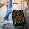 Eagle Black Pattern Print Luggage Cover Protector-grizzshop