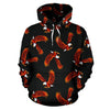 Eagle Black Pattern Print Men Women Pullover Hoodie-grizzshop