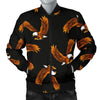 Eagle Black Pattern Print Men's Bomber Jacket-grizzshop