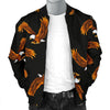 Eagle Black Pattern Print Men's Bomber Jacket-grizzshop