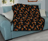 Eagle Black Pattern Print Quilt-grizzshop