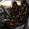 Eagle Black Pattern Print Universal Fit Car Seat Covers-grizzshop