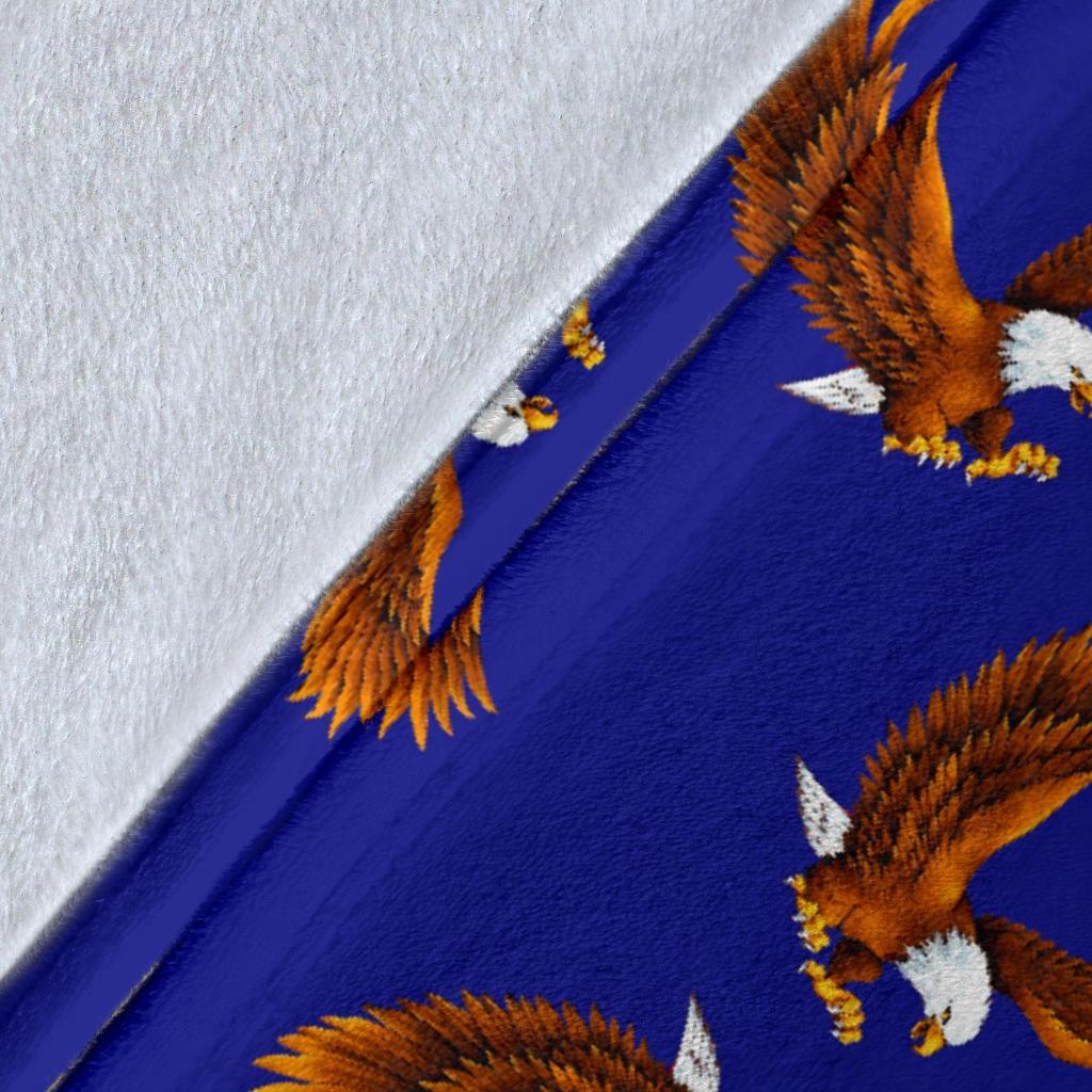 Eagle Blue Pattern Print Blanket-grizzshop