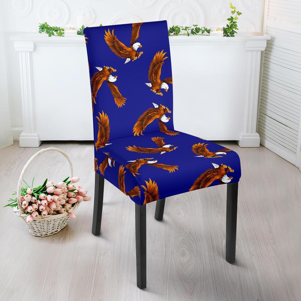 Eagle Blue Pattern Print Chair Cover-grizzshop