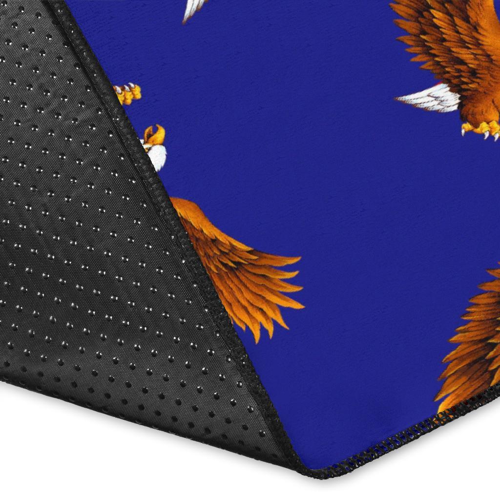 Eagle Blue Pattern Print Floor Mat-grizzshop