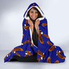 Eagle Blue Pattern Print Hooded Blanket-grizzshop