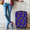 Eagle Blue Pattern Print Luggage Cover Protector-grizzshop