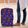 Eagle Blue Pattern Print Luggage Cover Protector-grizzshop