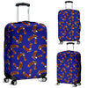 Eagle Blue Pattern Print Luggage Cover Protector-grizzshop