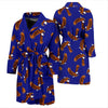 Eagle Blue Pattern Print Men Long Robe-grizzshop