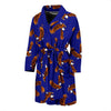 Eagle Blue Pattern Print Men Long Robe-grizzshop