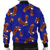 Eagle Blue Pattern Print Men's Bomber Jacket-grizzshop